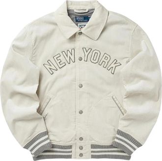 Polo Ralph Lauren Bomber in velluto a coste con ricamo - Toni neutri