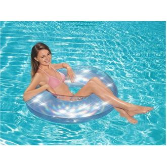 Trade Shop Trade Shop - Ciambella Salvagente Gonfiabile Iridescente 107 Cm Mare Spiaggia Piscina 36240