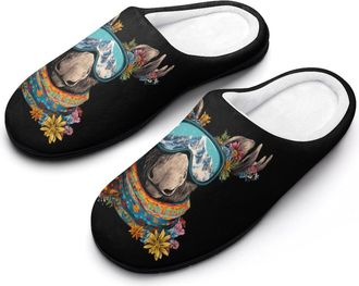 Generic Moose Womens Slippers Winter Warm House Shoes Indoor Outdoor Hotel Slipper