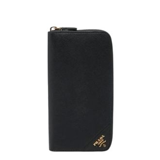 Prada Pre-owned Wallets, female, Black, Size: ONE SIZE Pre-owned Long wallet (bi-fold)