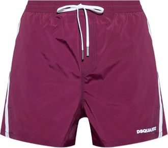 Dsquared2 Costume da bagno con ricamo - Viola