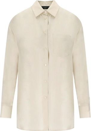 Max Mara Ebbri Shirt - Dames - Overhemden - Wit - 2XS - Overhemden