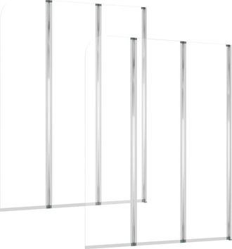 vidaXL Vidaxl - Mamparas De Ducha 2 Uds Vidrio Templado Transparente 104x130 Cm