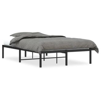 Berkfield Home Metal Bed Frame Black 120x190 cm Small Double