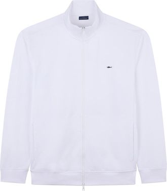 Paul & Shark Stretch fleece cotton zip-up sweatshirt, Man, White, Size: XXL