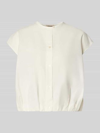 Max Mara Boxy Fit Kurzarmbluse aus reiner Baumwolle Modell GELATINA in Weiss, Gr&ouml;&szlig;e 34