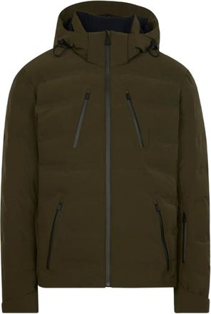 Aztech Mountain hooded zip nuke jacket - men - Polyamide/Elastane/Down - M - Green