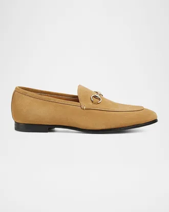 Gucci Jordaan Horsebit Suede Loafers