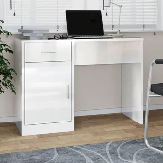 vidaXL Vidaxl - Escritorio Con Caj&oacute;n Y Armario Contrachapada 100x40x73 Cm