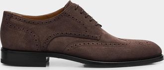 Kiton Men & apos;s Wingtip Suede Oxfords