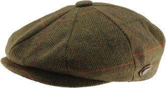 Generic Royal Stallion Wool Baker Boy Cap in Brown Herringbone, Size: Medium (57cm)