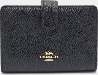 Coach Black Leather French Wallet
