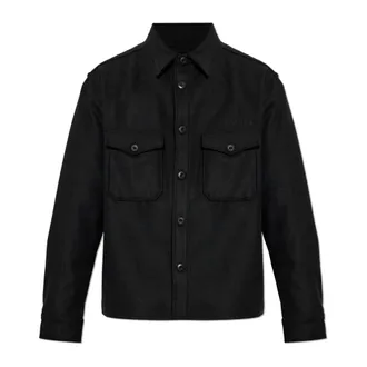 AllSaints Overhemden, Heren, Zwart, XS, Katoen, Casbah Shirt