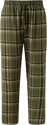 Generic Pyjama Bottoms Men Comfy Thermal Plaid Loose Fit Lounge Pants 2 Pockets Drawstring Nightwear Pyjama Pants Elastic Waist Autumn Spring Loungewaer Botto