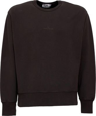 Stone Island Embroidered Logo Crewneck Sweatshirt