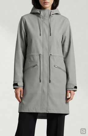 Noize Sibil Hooded Water Repellent Jacket in Silver at Nordstrom, Size X-Small