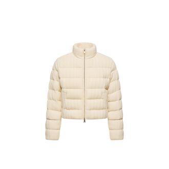 Moncler Moncler Wool & Cashmere Blend Padded Cardigan, Women, White, Size: Xs