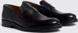 Moss Black Modern Leather Loafers