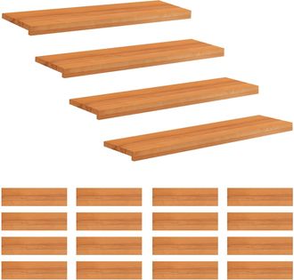 vidaXL Alfombras Para Escalones 20 Uds. 100 X 25 X 2 Cm Marr&oacute;n Claro Vidaxl