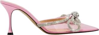 Mach & Mach Roze Kristal Strik Muiltjes - Dames - Muiltjes - Roze - 37 1/2 EU - Schoenen