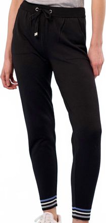 French Kyss Womens Color Block Jogger Pants In Black/denim