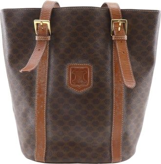 Celine Macadam Brown Pvc Tote Bag (Pre-Owned)