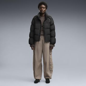 Puma Pantaloni cargo Essentials vestibilit&agrave; comoda da donna, Abbigliamento, Beige, XL