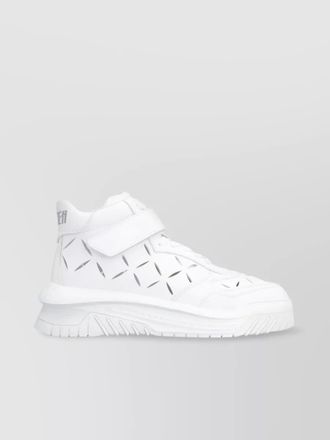 Versace perforated leather high-top sneakers