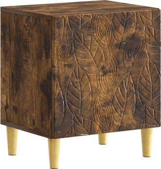 vidaXL Mesita De Noche Roble Ahumado 43 X 34,5 X 50 Cm Vidaxl