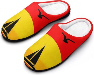 Generic Vintage California Sailboat Mens Slippers Comfortable And Non-slip Cotton Slipper Shoe for House
