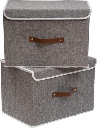 OEM Caja De Almacenamiento, Cestas Plegables De 38 X 25 X 25 Cm, Caja De Almacenamiento (gris)