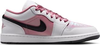 Nike Jordan Womens AJ 1 Low SE - Shoes Black/White/Desert Berry Size 10.0