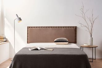 Moonia Cabecero Tapizado Modena Acualine 145x55x8 Cm - Chocolate - Moonia
