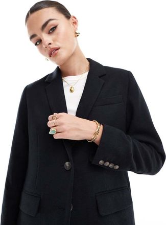 Levi's Amber - Blazer classico nero in misto lana