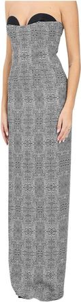 Elisabetta Franchi Long Lycra Dress - female - Elisabetta Franchi - Gowns - Black - XL - Dresses