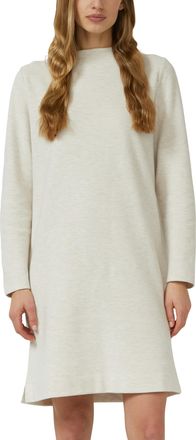 s.Oliver Sweatkleid S.OLIVER, Damen, Gr. 34, N-Gr, light beige melange, Sweatware, Obermaterial: 50% Baumwolle, 50% Polyester, unifarben, relaxed fit kniebedec