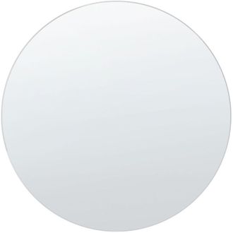 Beliani Beliani - Specchio da parete rotondo senza cornice argento &oslash; 50 Agen