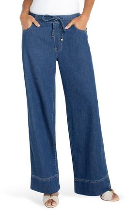 Liverpool L.A. Tie Waist Wide Leg Jeans in Wilder at Nordstrom, Size 16