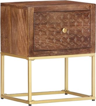 vidaXL Mesita De Noche De Madera Maciza De Mango 40x30x50 Cm