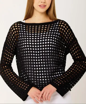 French Kyss Crochet Top In Black