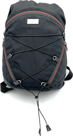 Gucci Sherry Line Black Nylon Backpack (Pre-Owned)