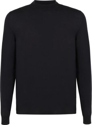 Slowear Maglione a collo alto in lana vergine - - Knitwear - Uomo - Blu - L