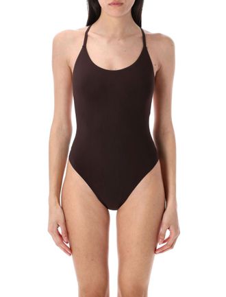 Lido Brown Uno low-cut swimsuit