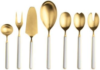 Mepra Fantasia Serving Set - 7 Pieces in Porcelain/gold at Nordstrom
