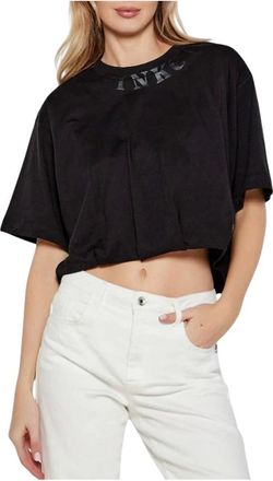 Pinko Pinko, Tops, Dames, Zwart, M, Katoen, Torrone T-shirt