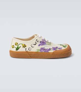 Loewe Terra Vulca embroidered canvas sneakers