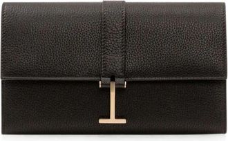 Tom Ford Pochette Grain Leather Wallet On Strap