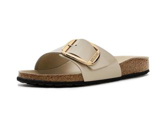 Birkenstock Madrid Big Buckle High Shine Womens Sandals Oyster : EU 41 (US Womens 10-10.5) Narrow, Leather