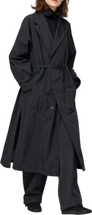 Uniqlo (WMNS) UNIQLO Single Breasted Long Coat Black 480063-09