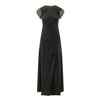 Pinko Alpinia Abito Jacq - Dames - Maxi kleedjes - Zwart - S - Kleedjes